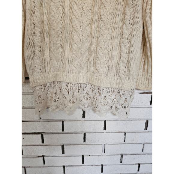 Knox Rose Cream Off the Should Sweater Tunic Womens Large - Picture 2 of 4
